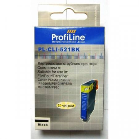 Картридж CLI-521BK с чипом водный совместимый для Canon